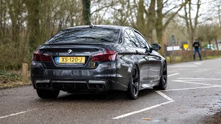 720HP BMW M5 F10 with Custom Exhaust - LOUD Accelerations & Burnout !