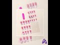 24 PCS Cherry Bow Nail Art, Long Length Long Water Pipe Fake Nails,Square Head Nail Tips False Nail