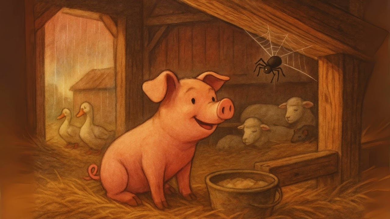 Charlotte’s Web Chapter 5 Part 1 Read Aloud | Wilbur Meets Charlotte for the First Time 🕷️🐷
