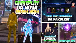 TODAS AS RECOMPENSAS DA NOVA PARCERIA! CALENDÁRIO SEMANAL ANTECIPADO, ATUALIZAÇÃO OB52 FF E MAIS!!