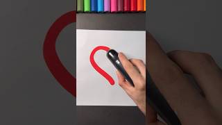 Satisfying Heart With Red Paint Marker! ❤️✨🎨 #Artistomg