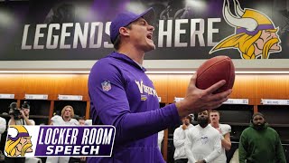 Kevin O'Connell's Locker Room Speech After Minnesota Vikings Win Over Detroit Lions on Christmas