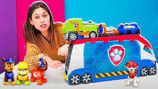 Paw Patrol İçin Süper Yeni Otobüs Kayıp Tavşan Yavrusunu Bulabilecekler Mi? Çocuk Oyunları.