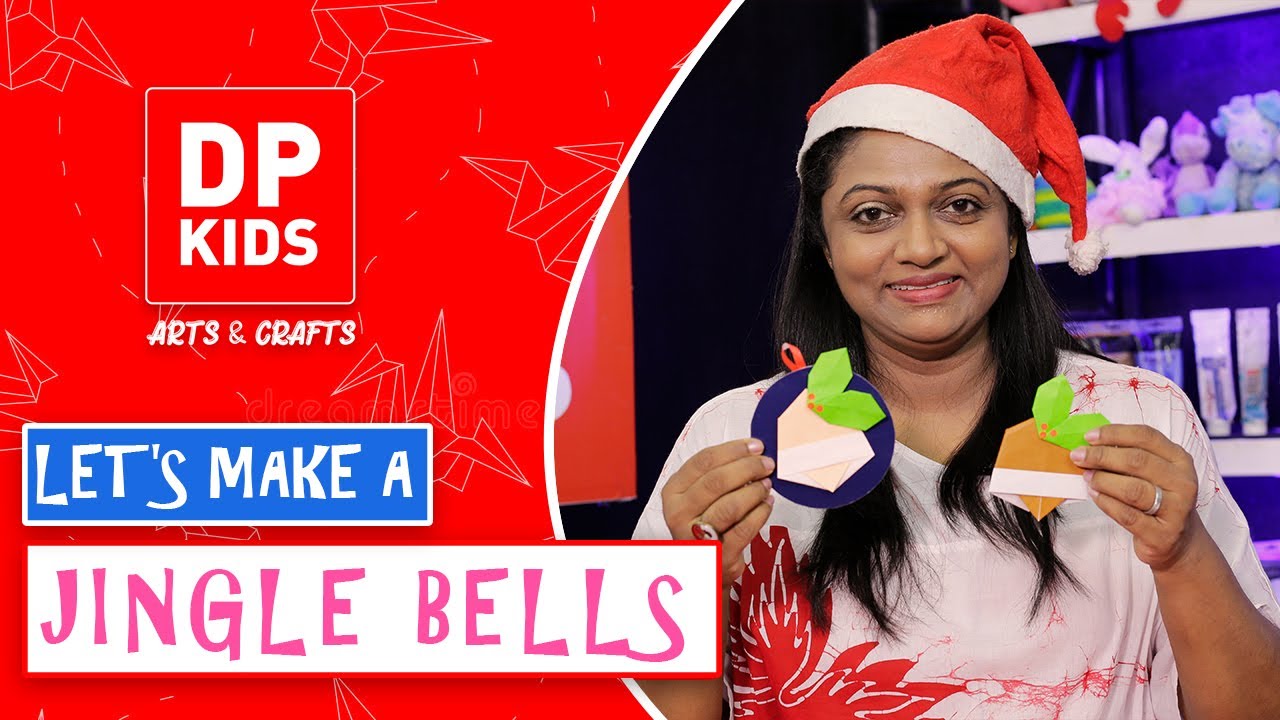 Let's make Origami Christmas Jingle Bells - DP KIDS CRAFTS (Video 134)