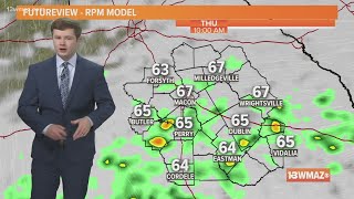 Showers possible today especially south of Macon, clearing out late this afternoon | 4/15