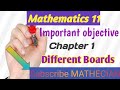Chapter 1 |Important Objective |Math-11