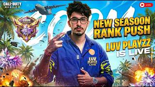 NEW SEASON RANK PUSH🔥|  CODM LIVE | MULTIPLAYER | LUV PLAYZZ🔥| INDIA
