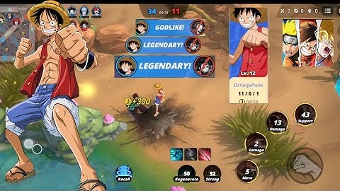 JUMP: ASSEMBLE - ENGLISH VERSION MOBA GAMEPLAY - MONKEY D LUFFY ~ JUMP ASSEMBLE ANIME MOBA