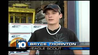A local Eagle Scout helps troops overseas