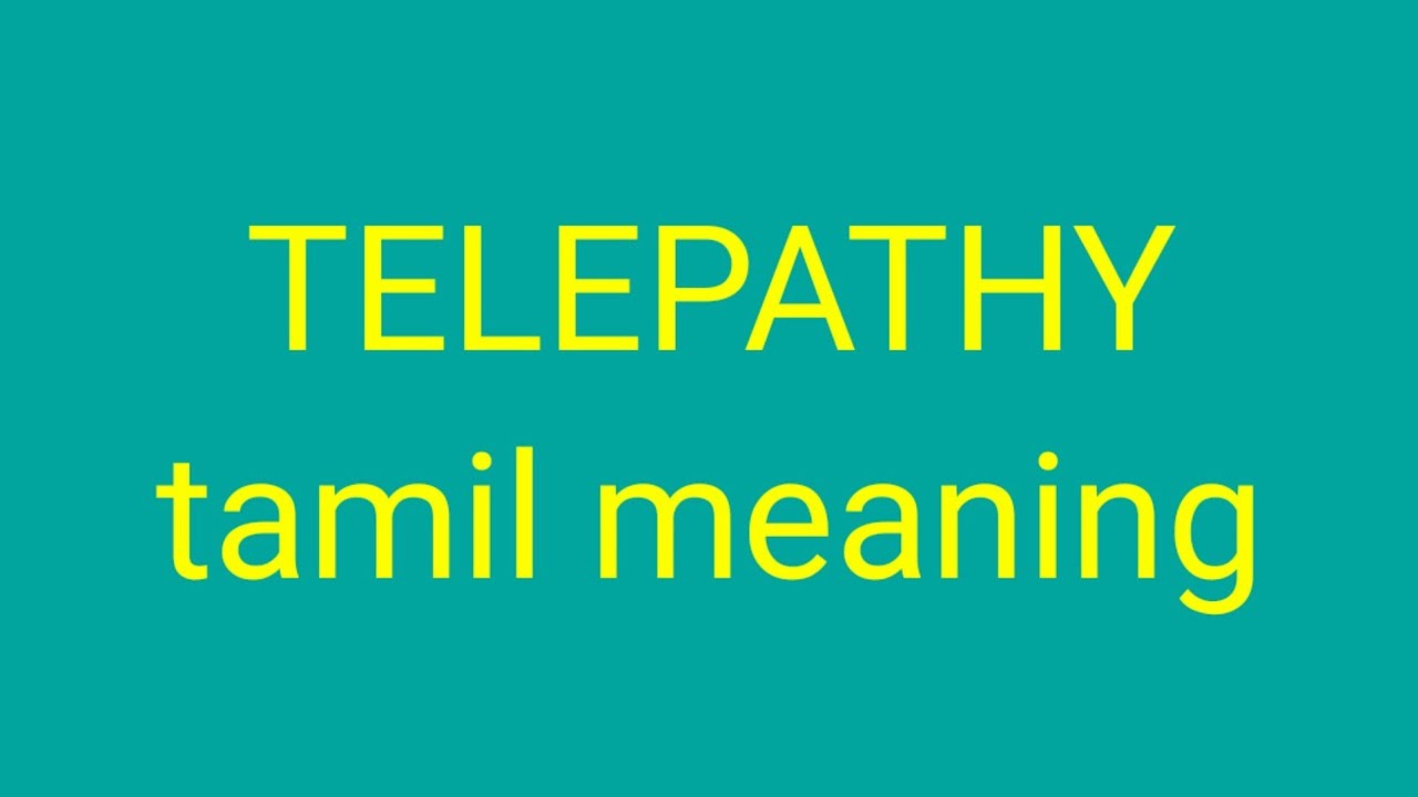 Telepathy Tamil Meaning Sasikumar Youtube