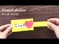 DIY - Heart Slider Card Tutorial || Love Slider Card Tutorial || Card Making Idea