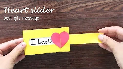DIY - Heart Slider Card Tutorial || Love Slider Card Tutorial || Card Making Idea