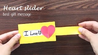 DIY - Heart Slider Card Tutorial || Love Slider Card Tutorial || Card Making Idea