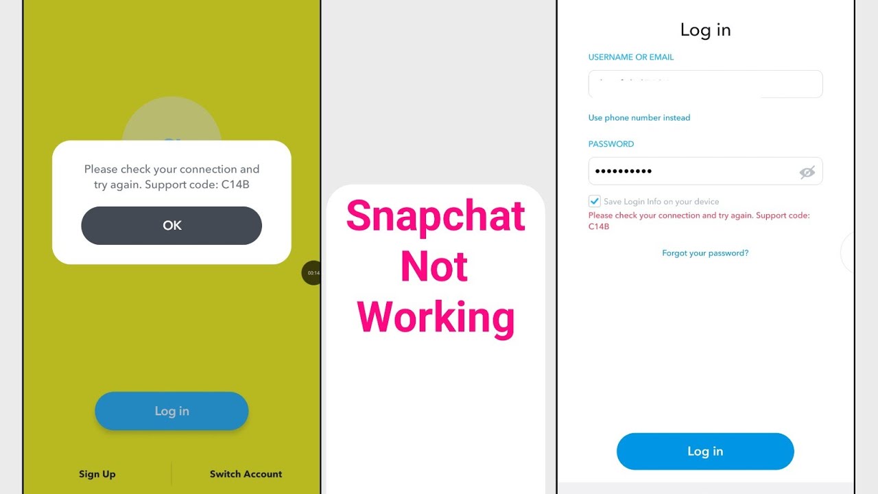 Snapchat Not Working Problem || Snapchat No Internet Connection Problem ...