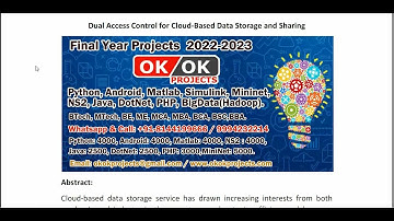 Dual Access Control for Cloud Based Data Storage and Sharing