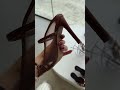Heloísa – Tamanco Feminino Salto Sandalia Alto com Tiras Finas Caramelo