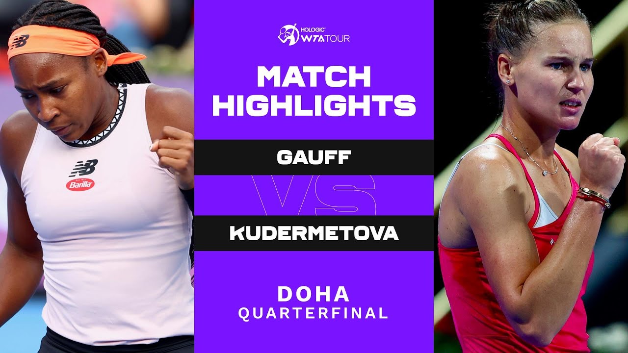 Coco Gauff vs. Veronika Kudermetova 2023 Doha Quarterfinal WTA