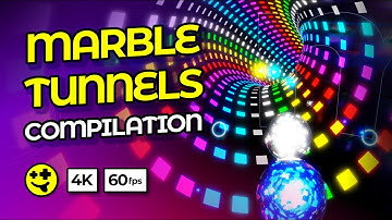 Marbles Tunnels Compilation (Loop)  | #marbles #marblerun #tunnel #blender #animation