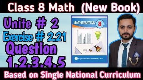 Class 8th Math New book Exercise 2.21 Question 1,2,3,4,5 Complete|8th Math New book 2023-24