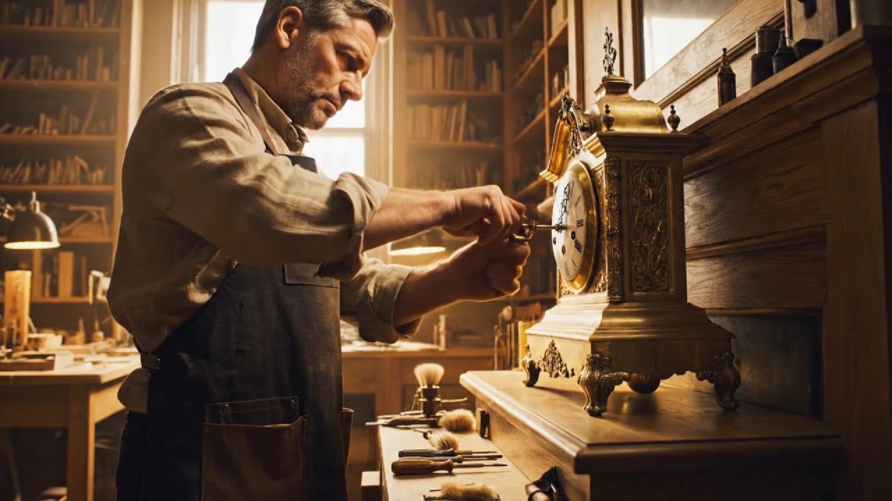 A 60-Year-Old Man Restores a 19th Century French Gilded Clock | Timeless Craft