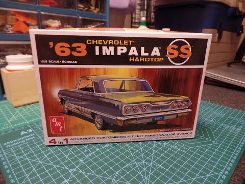 1963 Impala Unboxing AMT 1/25 Scale Model Car Kit - YouTube