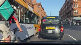 Driving in Glasgow - Partick Cross to Castle Street evening drive - July 2021