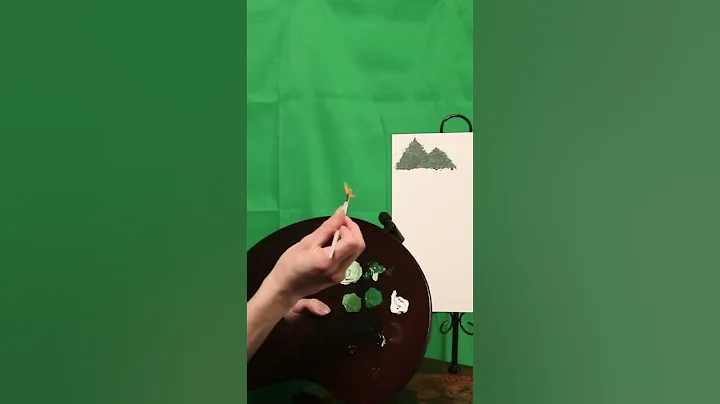 Christmas Tree Painting easy - FAST ART for beginners #shorts #art #acrylicart  #painting