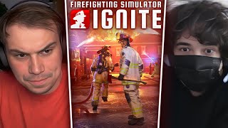 картинка: ГЛЕБ ТУШИТ ПОЖАРЫ в Firefighting Simulator: Ignite (Ростик, Хелин, Витя) | Sasavot