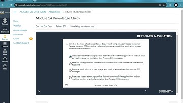 Module 14 Knowledge Check Solved 100% AWS Cloud Architecting