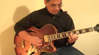 Corcovado - jazz guitar improvisation etude chords
