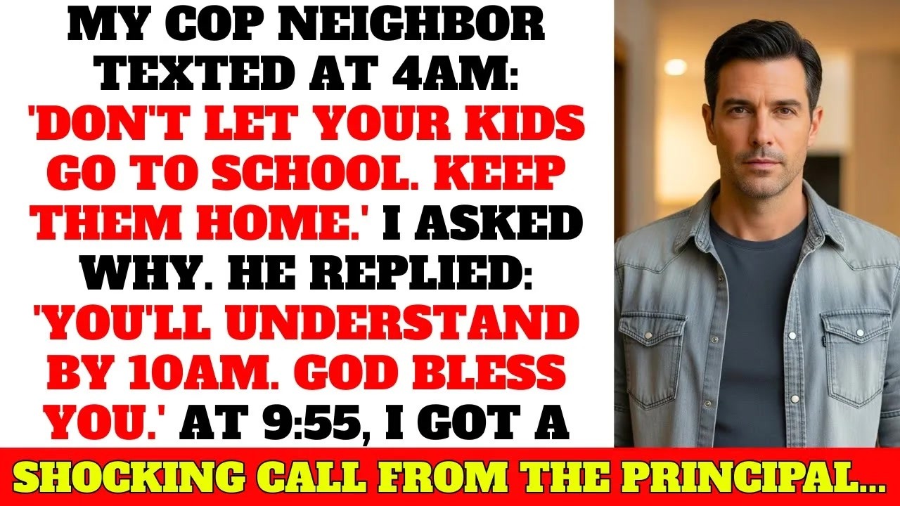 Cop Neighbor Texted 4AM： ＂Don't Let Your Kids Go To School ＂ At 10AM I Understood