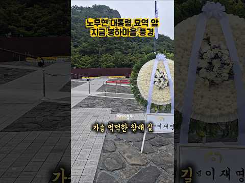 "보고 싶습니다" #노무현 대통령 서거 17주기, #실시간 #봉하마을 묘역 앞 풍경ㅣ#쇼츠 #노무현17주기 #권양숙 #<strong>노건호</strong>