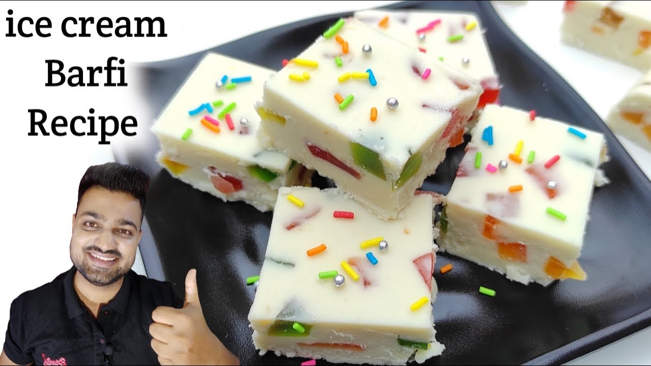 МОРОЖЕНОЕ БАРФИ — Возможно, вы раньше не видели этот способ приготовления барфи. Как приготовить ...
