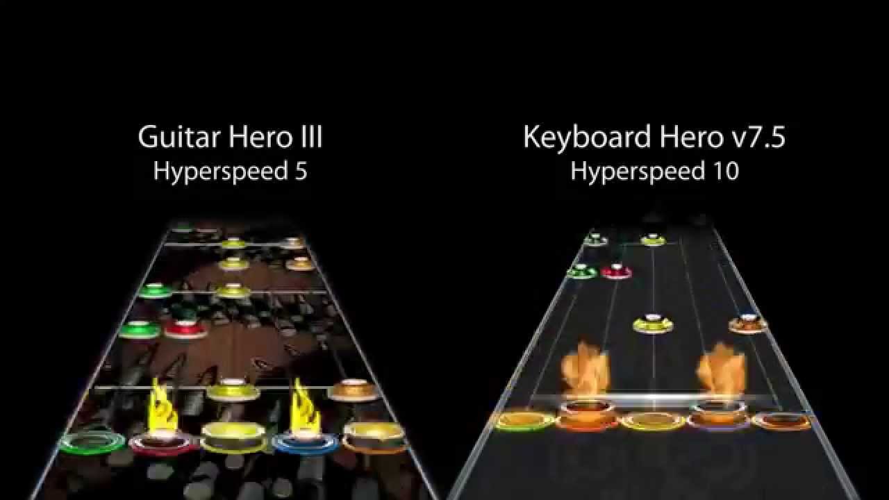 Hellidox Guitar Hero III vs. Keyboard Hero v7.5 (Hyperspeed 10) YouTube