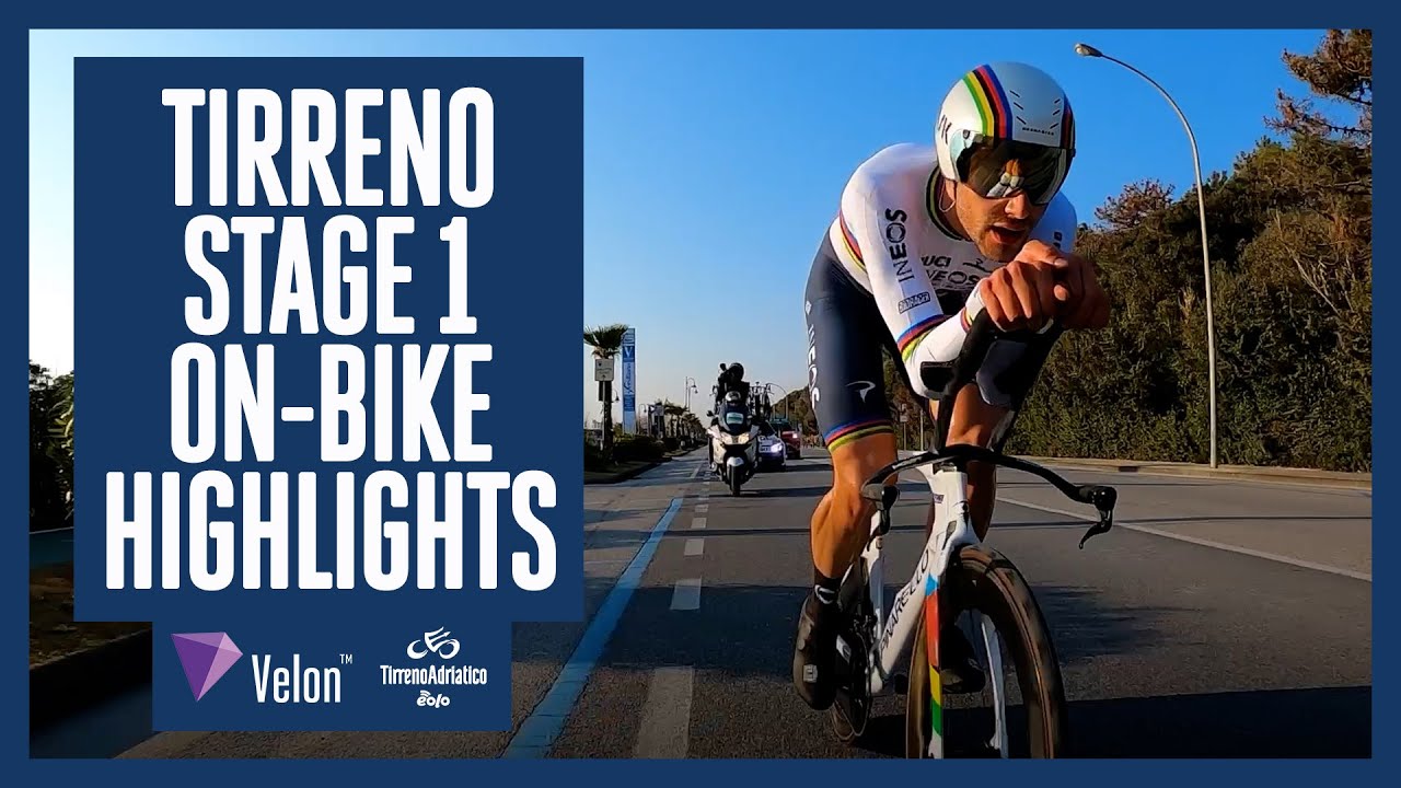 Tirreno Adriatico 2022 Stage 1 On-Bike Highlights