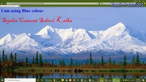 HTML TUTORIAL 9 Using Font, Size, Text Colour and Background
