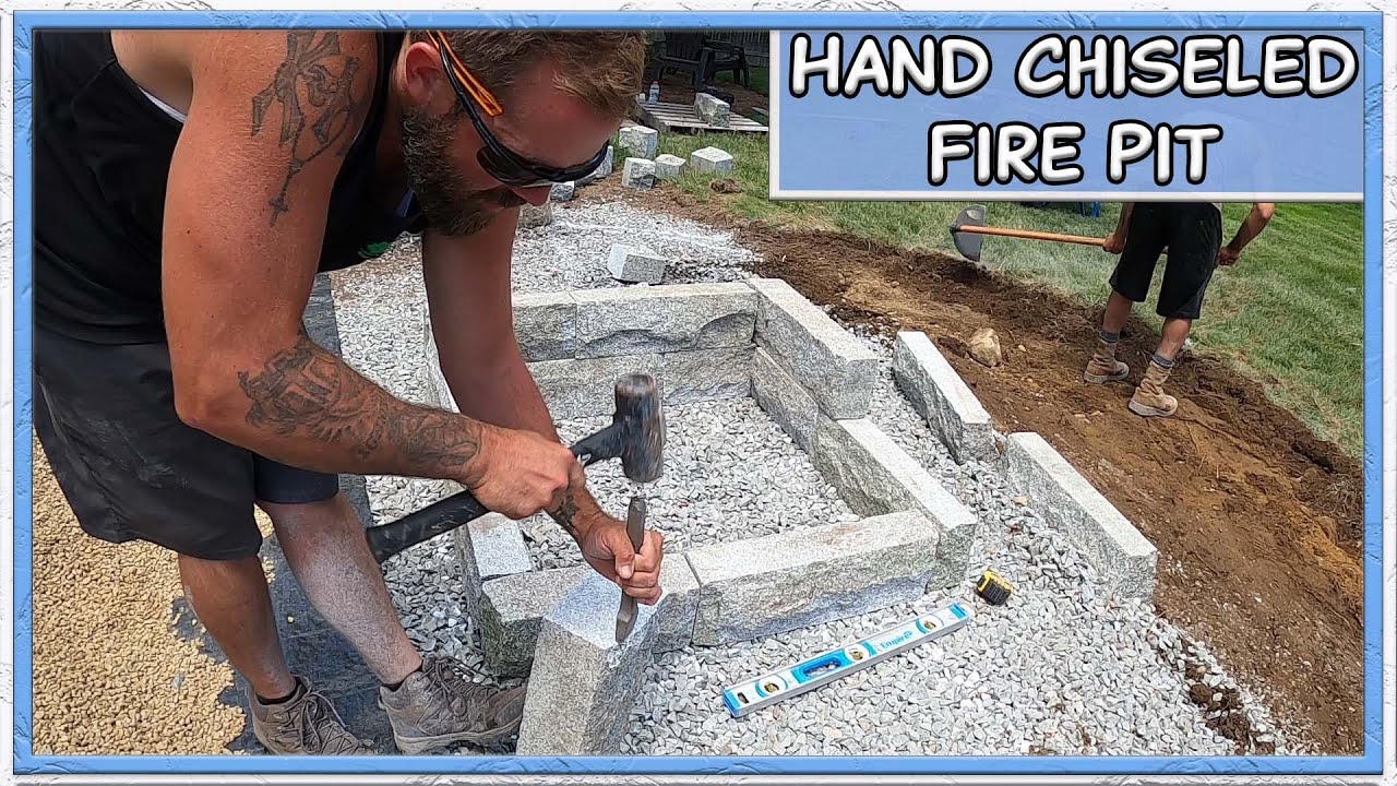 Backyard Granite Fire pit Install
