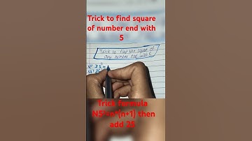 How to find square of any number end with 5🔢 #shorts #viral #trick #educational #knowledge