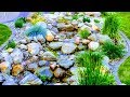 HOW TO BUILD NATURAL GARDEN STREAM WITH WATERFALL+LIGHT+CROSS PATH+BOULDERS+LINER+POND-PUMP+FEATURES