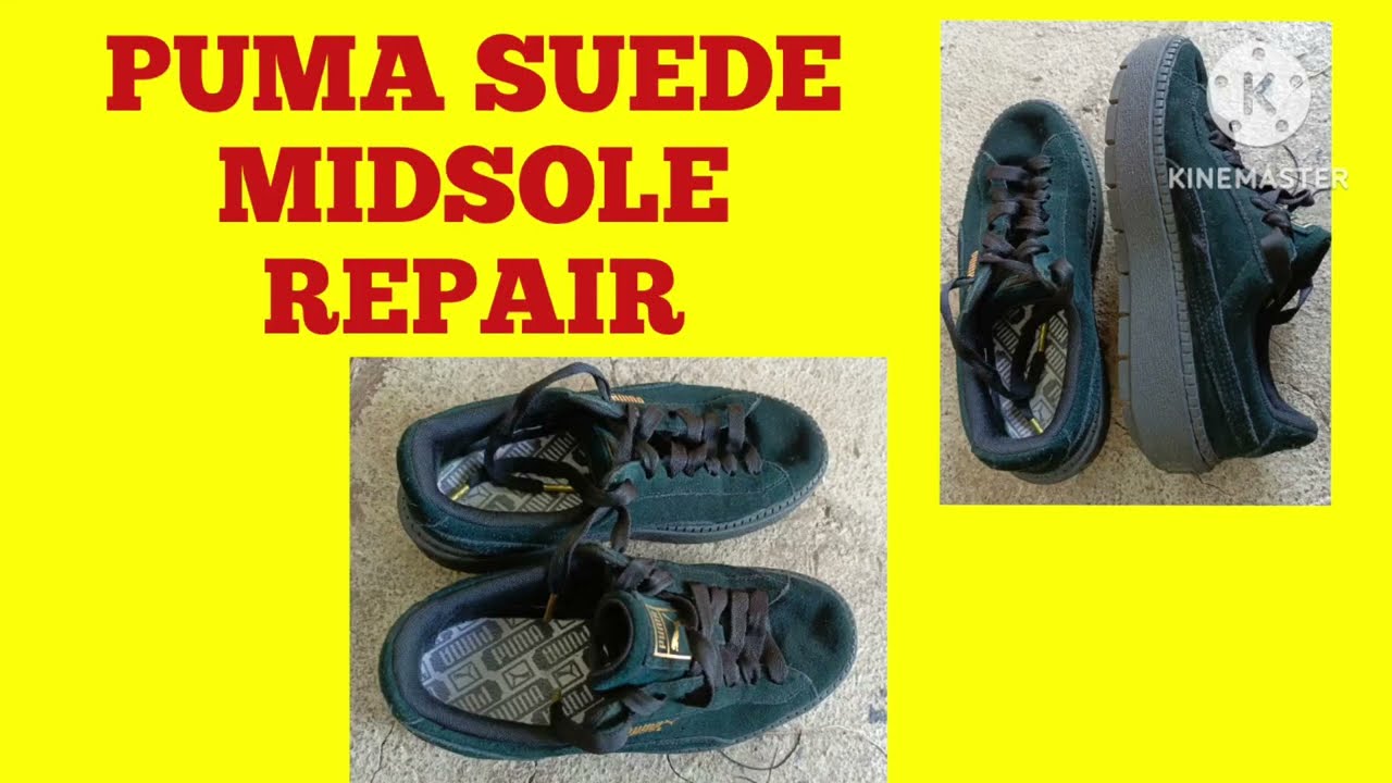 Puma Suede Sewing Midsole (How To Repair Shoes)