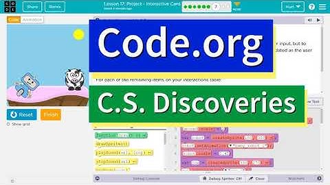 Code.org Lesson 18.6 Project - Interactive Card | Tutorial with Answers | Unit 3 CS Discoveries