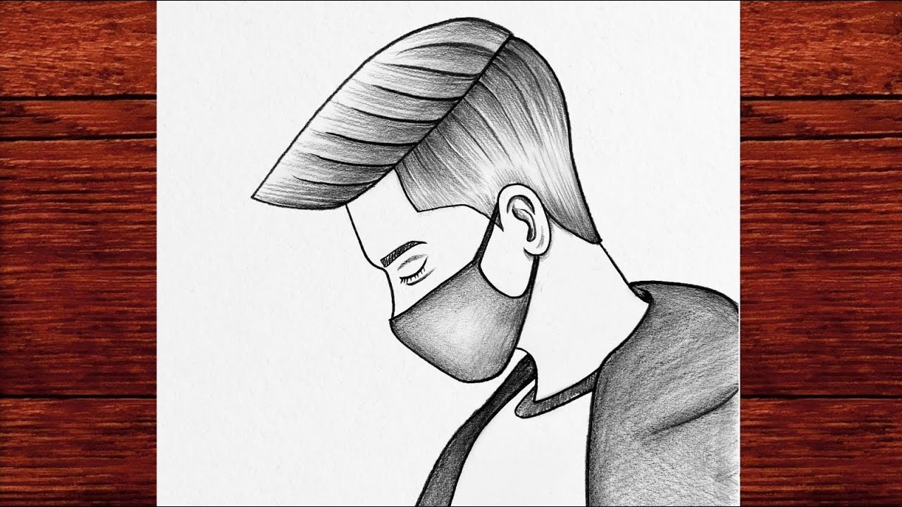 Как нарисовать мальчика в маске — простой пошаговый рисунок мальчика в маске