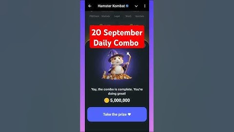 Daily Cipher 20 September  Hamster Kombat Daily Cipher Code 20 September 5 M Coins Free Morse code