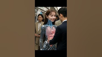 Met on the subway #robot #robotgirl #aiart