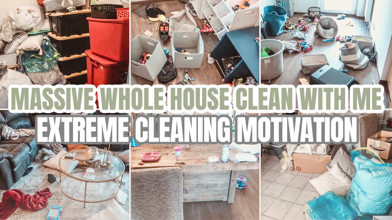 HUGE WHOLE HOUSE CLEAN DECLUTTER ORGANIZE | MASSIVE CLEANING MOTIVATION ...