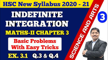 Indefinite Integration Part 3 Ex.3.1 Easy Tricks 12th New Syllabus 2020-21 Maharashtra | Dinesh Sir