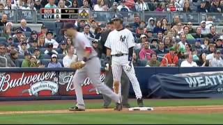 MLB Season 2009: Alex Rodriguez interferes, Red Sox get double play (9/26/09)