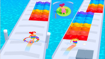 Pop it Run ! very satisfying and relaxing asmr slicing game level 11-20