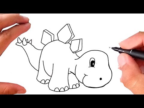 Como Desenhar um DINOSSAURO - Super fácil 