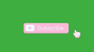 Green screen Pink Subscribe button for vlog intro